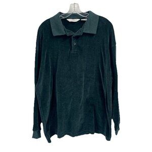 Vtg Knightsbridge Textured Green Pullover Sweater V Neck Collar Retro Sz Mens XL